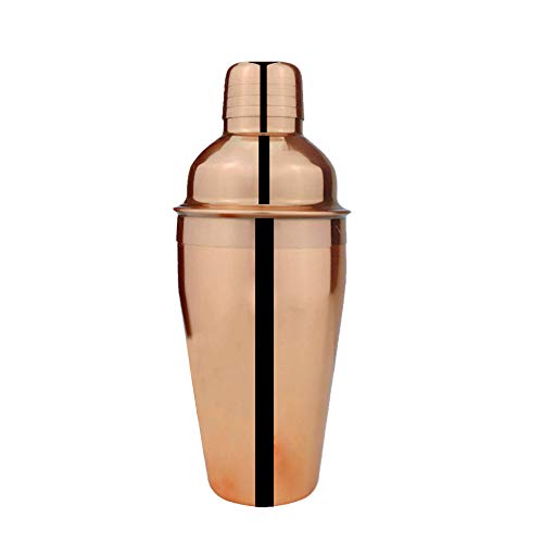 TNCO Professional Cocktail Shaker Set, Bartender Kit includes: Drink Shaker with Cocktail Strainer, 0.5/1 OZ Jigger, Mixer Spoon (Rose Gold, 19OZ(550ml)) - Thumbnail 2