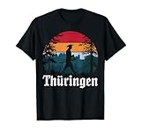 Thüringen Wanderer Wald Natur Sonnenuntergang