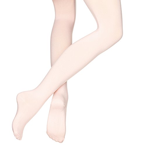Silky Pink High Performance Footed Ballet Tights Small Adult