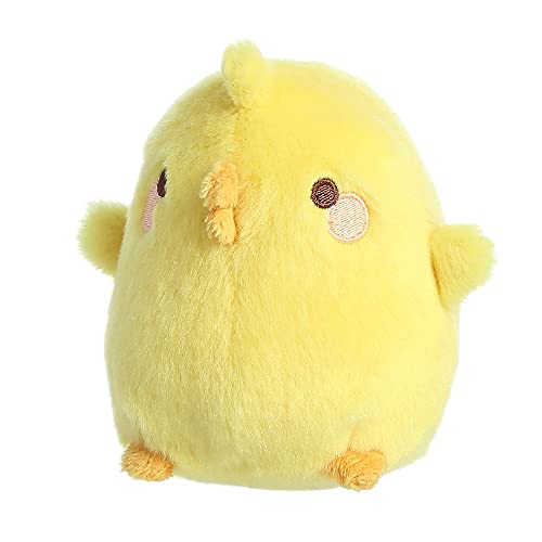 Aurora® Playful Molang Piu Piu Stuffed Animal - Endearing Charm Design - Yellow 4.5 Inches #TOP4