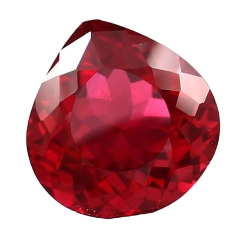 Rubis de qualite superieure 11mm coeur facette pour bague et pendentif de luxe