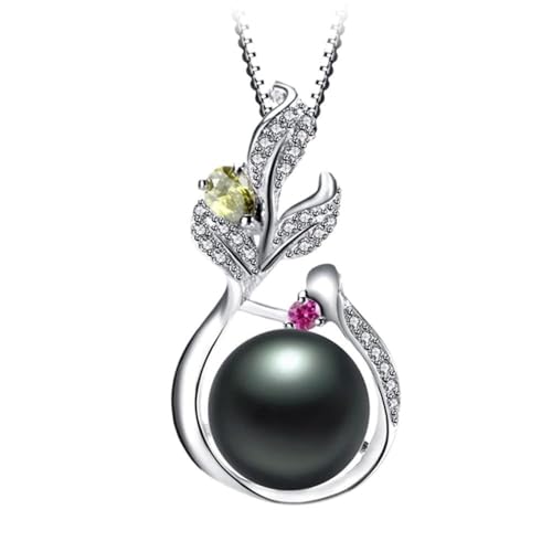 Collier en cristal zircon et perles d'eau douce naturelles MOCHAMIK