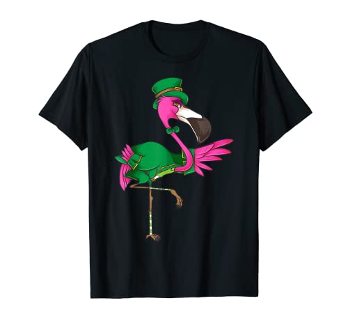 Leprechaun Flamingo With Beer St. Patrick's Day Funny Gift T-Shirt