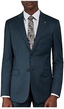 NWT Ted Baker of London Mens Debonair ARCINAj Plain Wool Suit Jacket Coat Teal Blue 36R