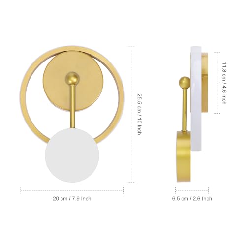 Image of XEYOU 18W Modern Wall Sconce Lighting Indoor LED Creative Wall Light Fixture Clock Shape Decoration Wall Lamp for Living Room Bedroom Stair Corridor