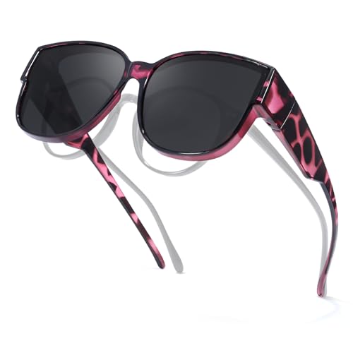 Myiaur Polarized Fit Over Glasses Sunglasses for Women - Trendy Sun Glasses to Go Over Eyeglasses UV400 Protection