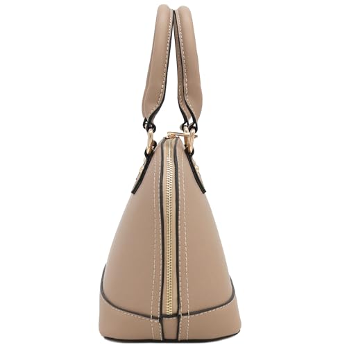 Image of FashionPuzzle Zip-Around Saffiano Classic Dome Satchel