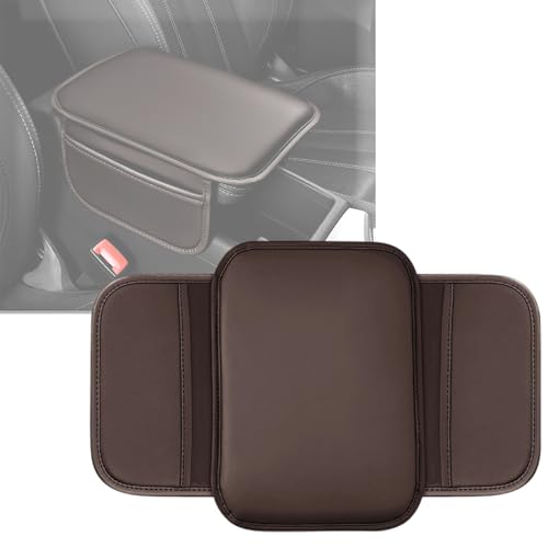 FDHTHJFYJ Car Center Console Armrest Pad for VW Golf VIII VI V IV III II I Mk 8 7 6 5 4 3 R GTE/GTI/GTD/Clubsport 45, Water Resistant Armrest Cushion Cover Anti-Slip Bottom Console Protection,C Brown