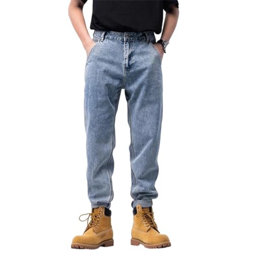 Men's Classic Cotton Loose Straight-Leg Business Stretch Jeans