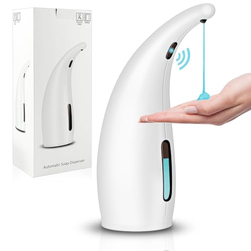 Distributeur de Savon Automatique, 300ml Distributeur Savon Automatique sans Contact avec Capteur Infrarouge pour Maison, Bureau, Hôpital, Hôtel, Étanche...