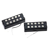 Ideal for bass guitarists playing 5 string basses or other styles, this pickup set caters to musicians seeking tone and simple component replacements Featuring ceramic magnets, covers, bobbins, and big dot flat top poles pieces, this pickup set ensur...