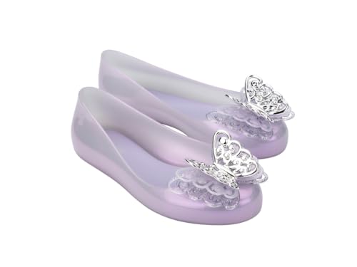 Melissa Mini Sweet Love Fly Ballet Flats for Kids, Pearly Lilac, 132