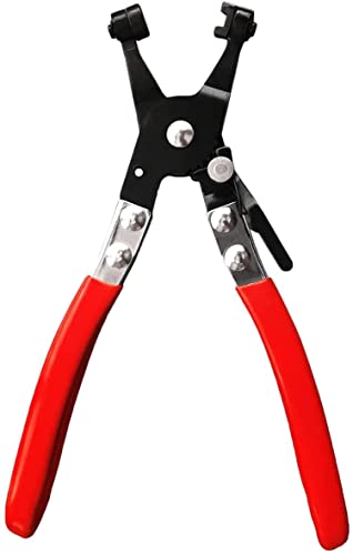 Sinyiol Pinza per fascette stringitubo, strumento di riparazione automatica, con fascia piatta girevole per rimozione e installazione di fascette stringitubo ad anello o a fascia piatta, pinze di