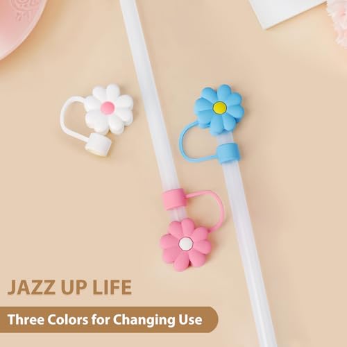 Stanley Cup Accessories Set - 10 Pcs Including Silicone Spill Proof Stopper, Flower Straw Cover Cap, Bling Silicone Boot Sleeve for Stanley 40oz & 30oz Tumbler