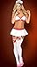TIPINOICE Naughty Nurse Uniform Sling Sheer Lingerie Set Halloween Dress Socks