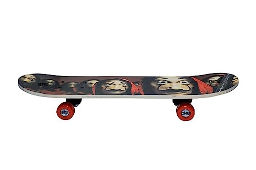 Image of Skateboard 24 inchx 6 inch Double Kick Concave Complete Skate Board 9 Layer Plywood Deck Standard Skateboards for Kids Boys Girls Beginners Teens Adult- (Joker Print)