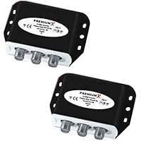 2x PremiumX PXD-21 Conmutador DISEqC Interruptor 2/1 Switch