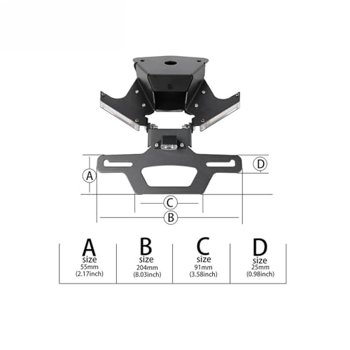 Support Plaque LED RS660 avec Suppression Garde-Boue Arrière Aluminium CNC - 5