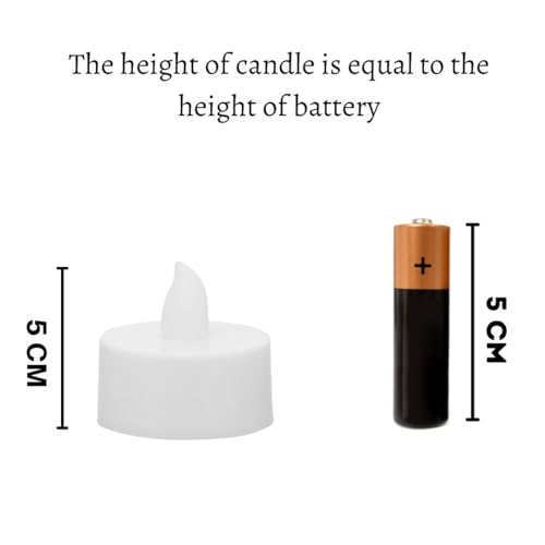 SATYAM KRAFT 12 Pcs LED Tea Light Candles | Flameless, Smokeless Diyas | Decorative Acrylic Candle for New Year Decoration Setup for Home Decor, Birthday, Valentine's Day, Festival Gifting Items