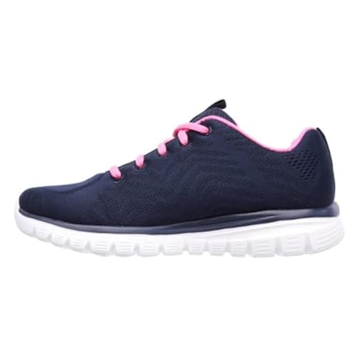 Skechers Damen Graceful Get Connected Sneaker,Navy Hot Pink, 38 EU