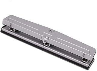 Reduced Effort Three-Hole Punch,Desktop Hole Punch, Hole Puncher, 12 Sheet Punch Capacity, Silver