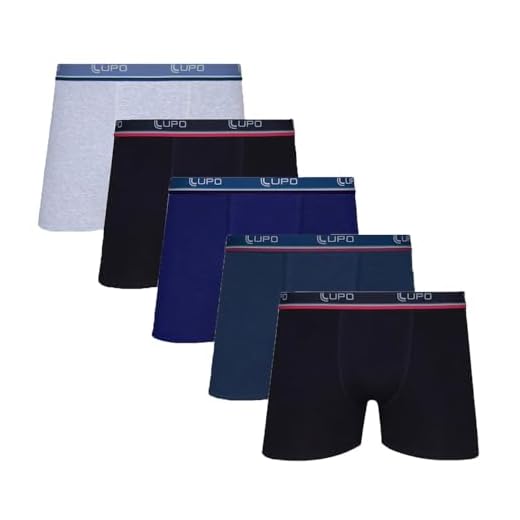 Kit 6 Cuecas Boxer Lupo 523 Algodão Masculina Box 95% algodão 5% elastano COR:COLORIDO;TAMANHO:G