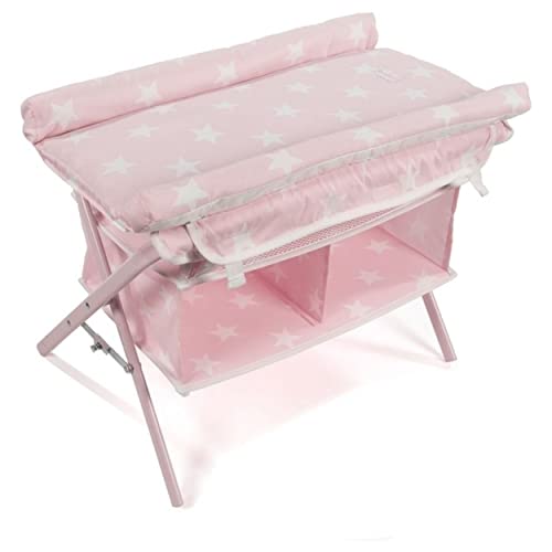 La Nina- Cuna Cambiador muñecas, Color Rosa, 51 x 40 x 34 cm (Diset 62068)