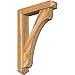 Ekena Millwork BKT0604X28X40LEC03RWR Legacy Arts and Crafts Rough Sawn Bracket w/Offset Brace, Western Red Cedar