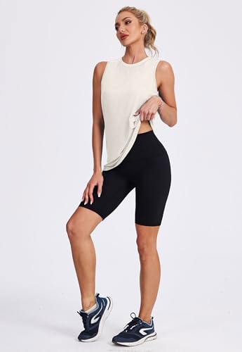 Image of Womens Workout Tank Tops Lightweight Sleeveless Shirts for Women Loose Fit Tops for Athletic Running Tennis Yoga