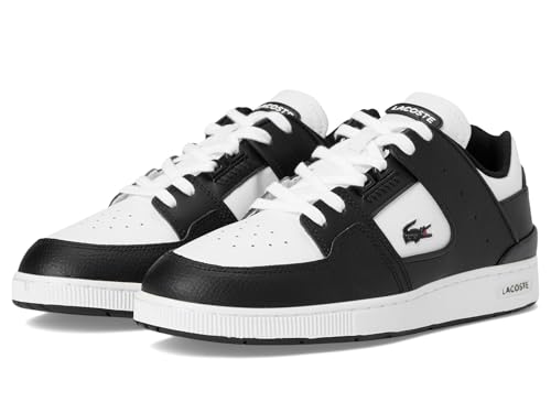 Lacoste Men's Court Cage Sneaker, Black/White, 8.5
