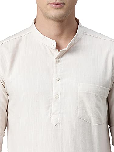 Image of KRYPTIC Men Solid Full Sleeve Regular Shirt Kurta