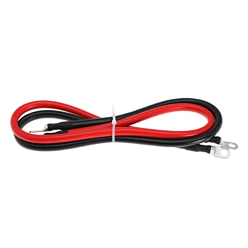 2 AWG Battery Cable 2AWG Gauge Battery Inverter Cables with 3/8 in Lugs Pure Copper Power Inverter Wire Set for Solar Marine Boat RV Car Motorcycle 2pcs (3FT)