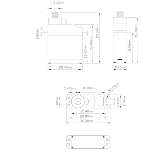 Servomoteur précis avec boîtier adapté pour D0474HS-HV - 3