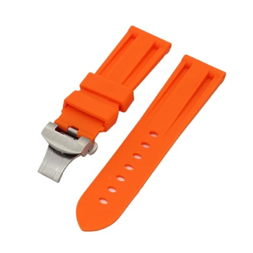 Bracelet montre 22 24 mm anti transpiration en caoutchouc TPU souple