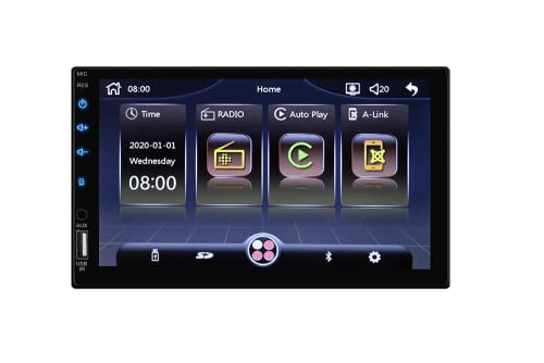 Radio doble din para auto con pantalla táctil HD de 7 pulgadas miniatura 2
