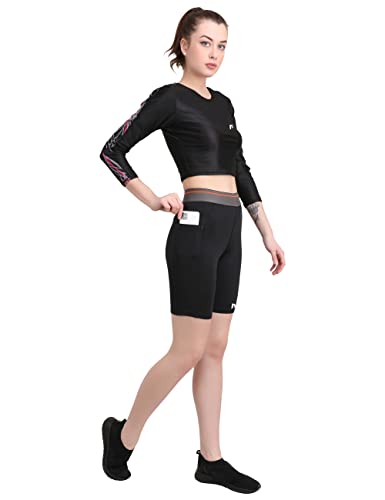 Image of NEVER LOSE Compression Shorts Women Compression Underwear for Women Athletic Shorts with Pockets,Running Workout Fitness Shorts