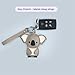 Leather Koala Charm for Handbags, Purses, Totes, Keychains and Cars Handmade with Alran Sully Goatskin (Metal-clasp strap)