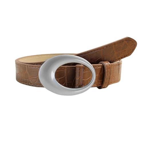 AIBEARTY Women's Retro Crocodile Pattern Y2K Waist Belt Fashion PU Leather Punk Metal Buckle Belt for Jeans Pants