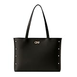 Bolsa Sacola Feminina Grande De Ombro Universitária Reforçada (Preta)