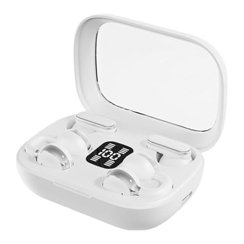 Auriculares de audio genéricos con clip - Auriculares 2 en 1 con fijación para el oído, auriculares deportivos impermeables con pantalla LED y duración prolongada para entrenamiento, gimnasio y