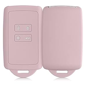 kwmobile autosleutelhoes compatibel met Renault 4-knops Smartkey autosleutel (alleen Keyless Go) – Siliconenhoes in mat…