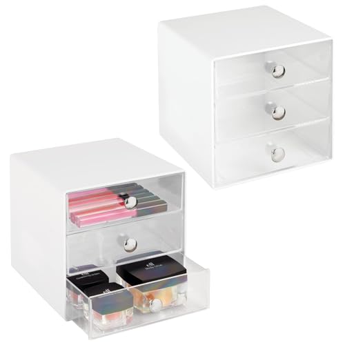 mDesign Set di 2 cassetti in plastica robusta...