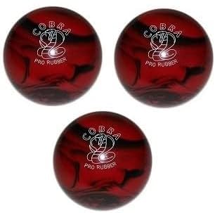 EPCO Duckpin Bowling Ball - Cobra Pro Rubber - Red & Black (4 7/8 inch- 3lbs. 12oz.) - 3 Balls