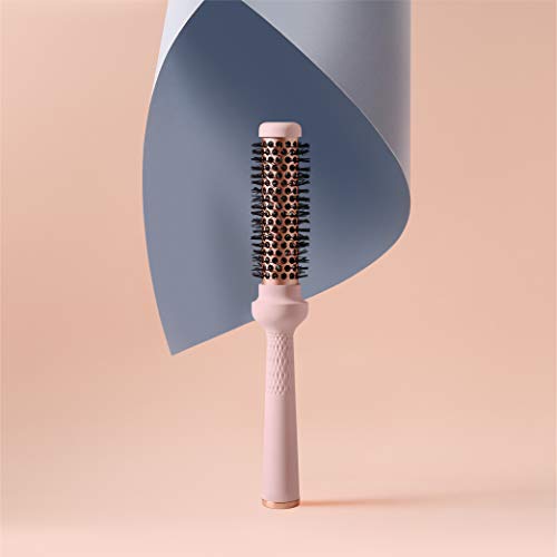 F3 Systems Magic Curling Round Brush (1 Inch) - Non-electronic, Self-Standing Round Brush, Great Blowout, Ceramic Coated Barrel, Quick Styling, Ionic Thermal Barrel, Volumizer, Styler