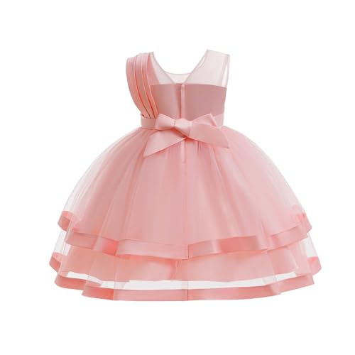 Girls Flower Dresses Summer Sleeveless Mesh A Line Casual Party Dresses 12Month-9 Years Old