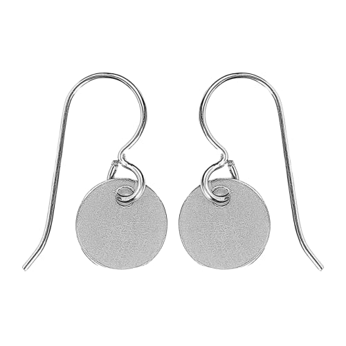 Circle Disc Dangle Earrings | Minimalist Round Flat Drop Earrings In Sterling Silver, Gold, Or Rose Gold (Sterling Silver) #TOP2