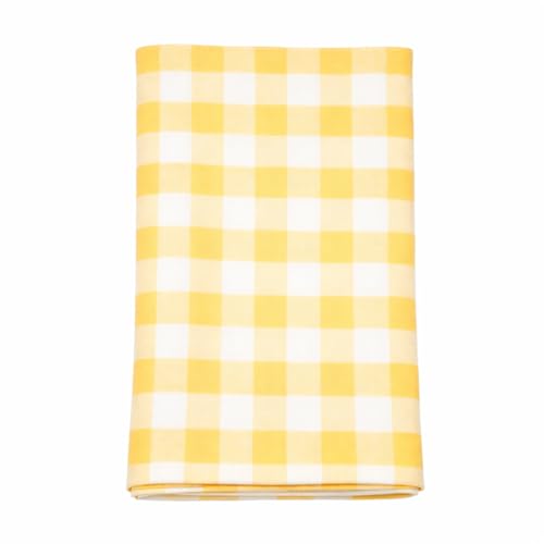 Chemin de table vichy jaune 30x200 cm en coton pour repas de Pâques - 2