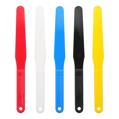 PartyKindom Juego de 5 Espátulas de Plástico para Mezclar Pintura al Óleo Diseño Ergonómico y Portátil, Ideales para Impresión y Teñido Color Aleatorio