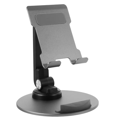 Hemobllo Soporte para Tablet y Teléfono Ajustable de Metal Plegable Soporte de Escritorio Estable Compatible con Múltiples Dispositivos Diseño Portátil para Uso Interiores y Exteriores