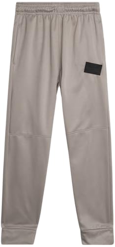 Reebok Boys Sweatpants - Soft Fleece Performance Boys Joggers Athletic Pants with Pockets for Running & Workout (Sizes: 8-14), Size 10-12, Taupe